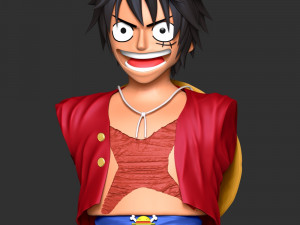 Luffy Bust - One Piece 3D Print Model