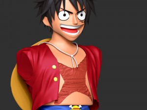 Luffy Bust - One Piece 3D Print Model