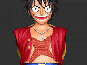 Luffy Bust - One Piece 3D Print Model