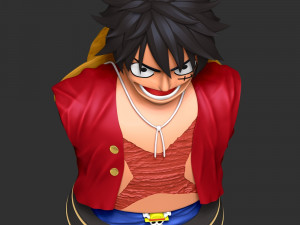 Luffy Bust - One Piece 3D Print Model