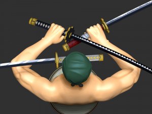 Roronoa Zoro Bust - One Piece 3D Baskı Modeli