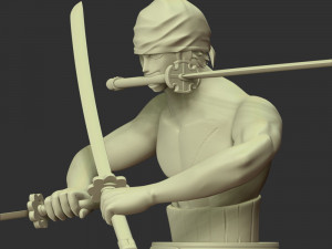 Roronoa Zoro Bust - One Piece 3D Baskı Modeli
