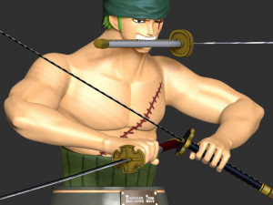 Roronoa Zoro Bust - One Piece 3D Baskı Modeli