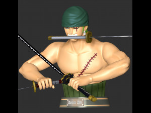 Roronoa Zoro Bust - One Piece 3D Baskı Modeli