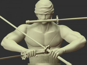 Roronoa Zoro Bust - One Piece 3D Baskı Modeli