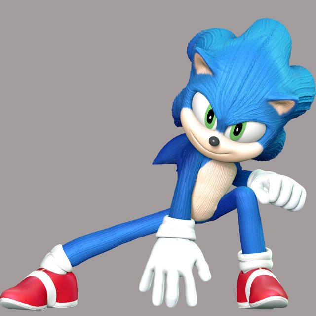 Sonic The Hedgehog 2 3Dプリントモデル .c4d .max .obj .3ds .fbx .stl .blend 