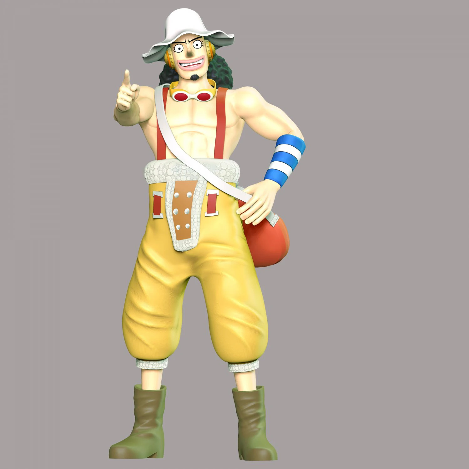 Usopp - One Piece 3D Print Model .c4d .max .obj .3ds .fbx .stl .blend 