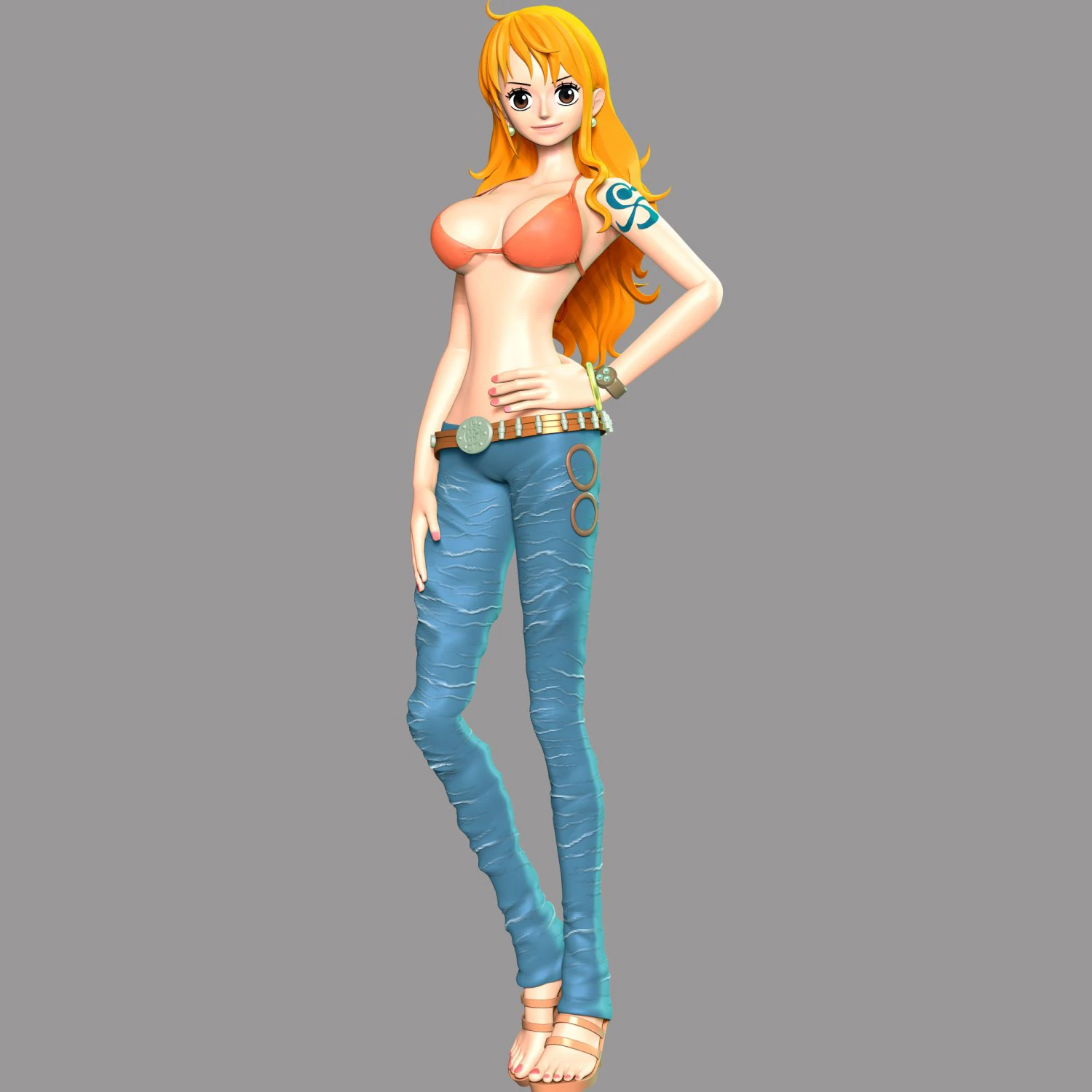 One Piece - Nami 3D Print Model .c4d .max .obj .3ds .fbx .stl .blend