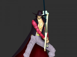 One Piece - Dracule Mihawk Modelo de Impressão 3D