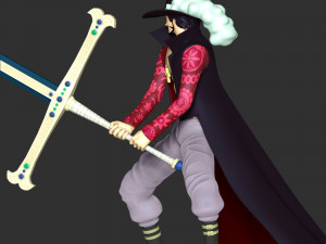 One Piece - Dracule Mihawk Modelo de Impressão 3D