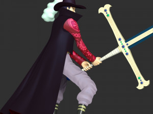 One Piece - Dracule Mihawk Modelo de Impressão 3D