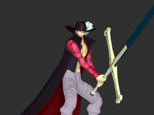 One Piece - Dracule Mihawk Modelo de Impressão 3D