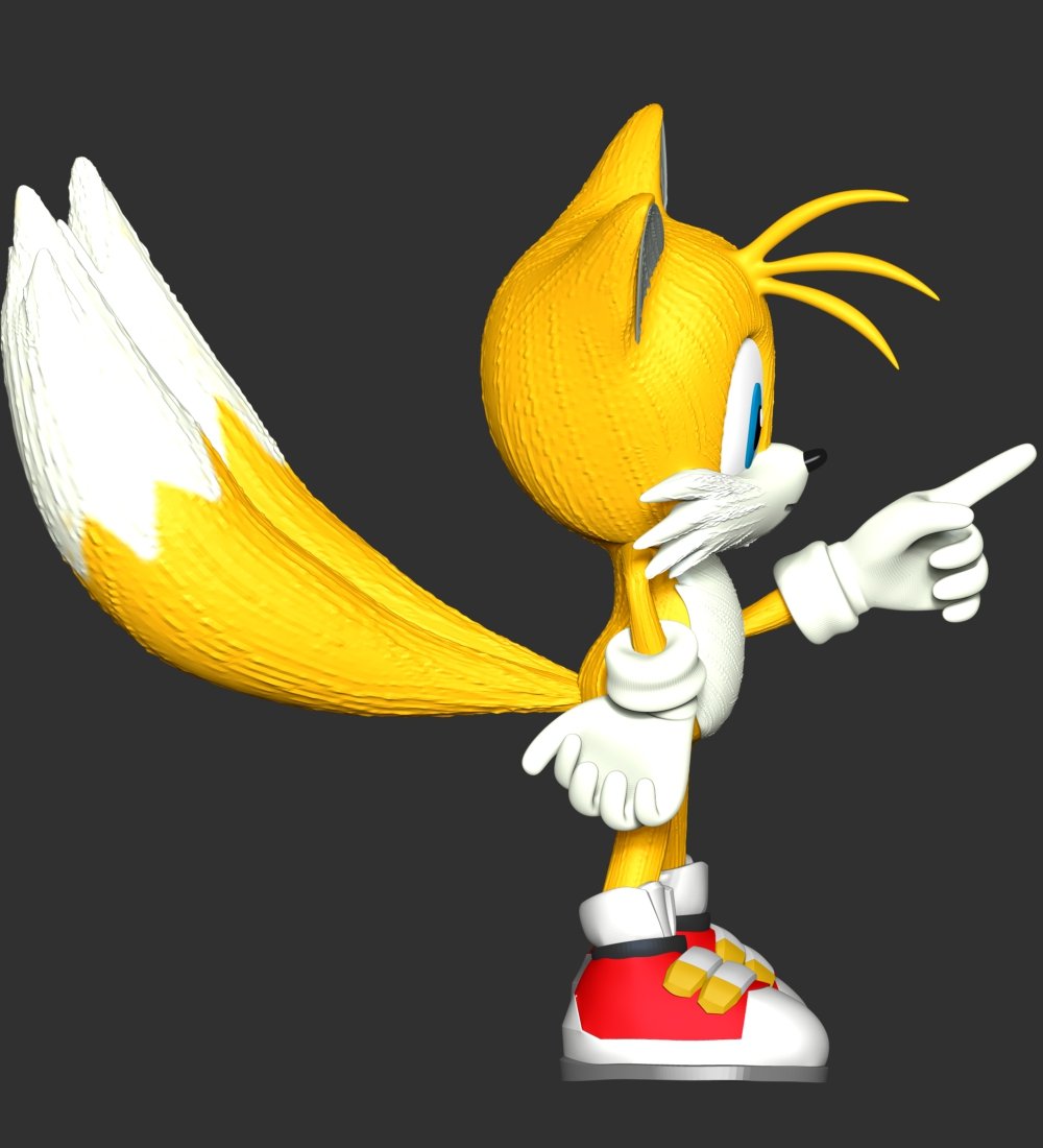 Tails - Sonic The Hedgehog - Fanart - 3D model by printedobsession on Thangs