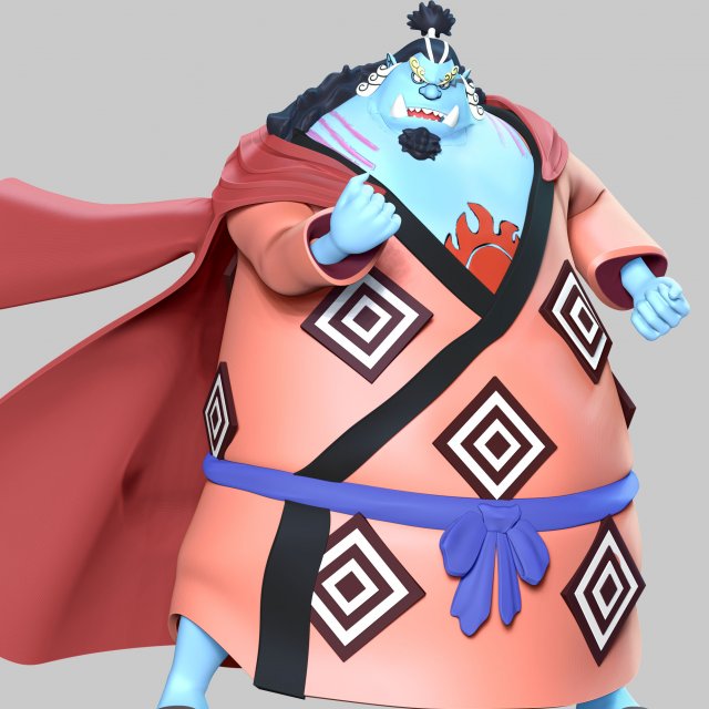 One Piece - Jinbei Model Cetak 3D .c4d .max .obj .3ds .fbx .stl .blend 