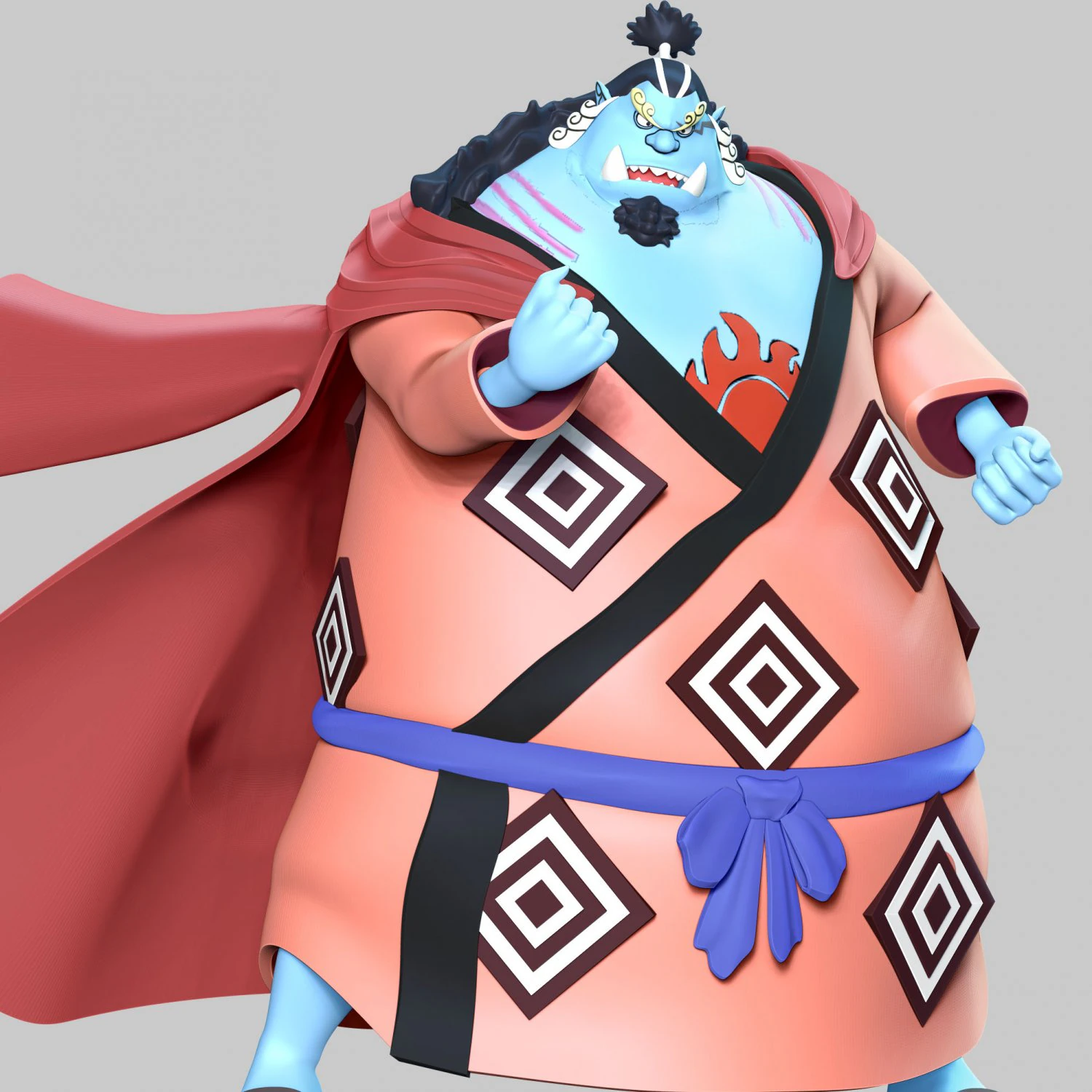 One Piece - Jinbei 3D Print Model .c4d .max .obj .3ds .fbx .stl .blend 