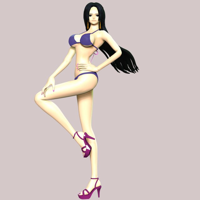 One Piece - Boa Hancock Swimsuit 3D 프린트 모델 .c4d .max .obj .3ds .fbx .stl .blend 