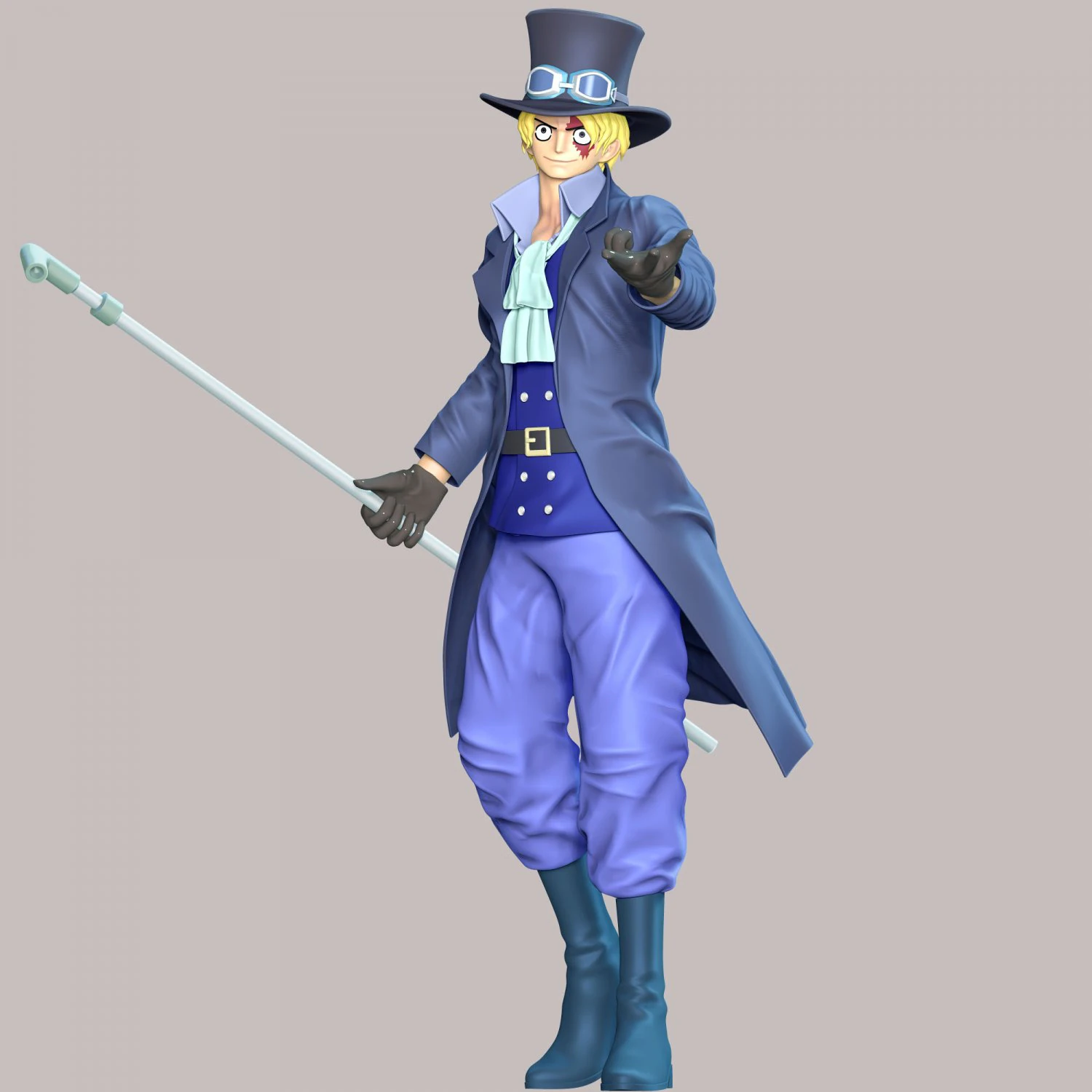 One Piece - Sabo 3D Print Model .c4d .max .obj .3ds .fbx .stl .blend 