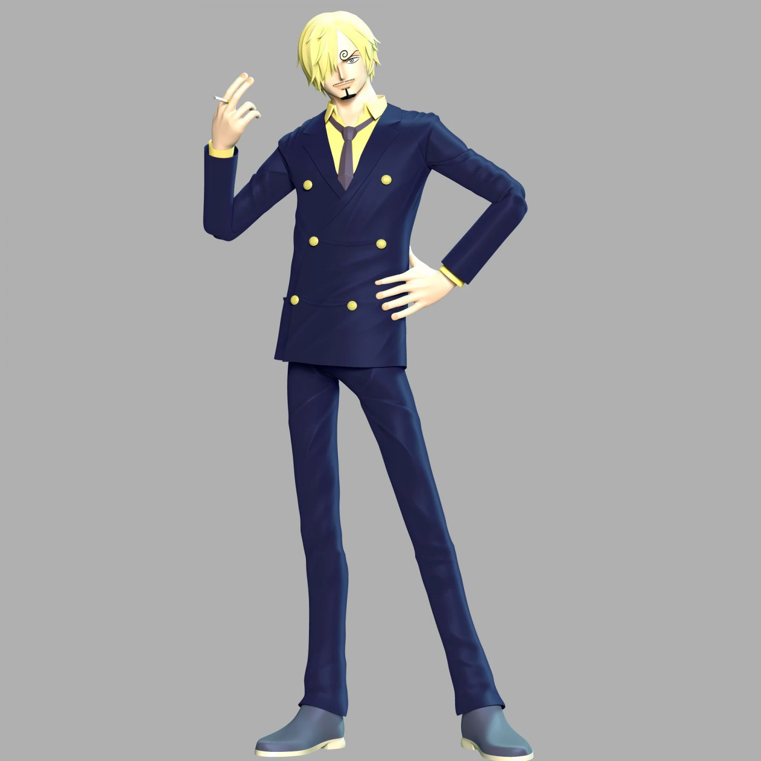One Piece - Sanji 3D Print Model .c4d .max .obj .3ds .fbx .stl .blend 