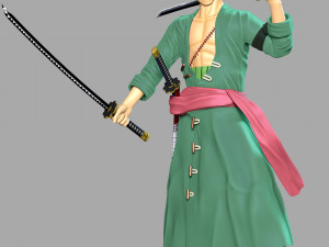 One Piece - Roronoa Zoro 3D Print Model