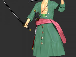 One Piece - Roronoa Zoro 3D Print Model