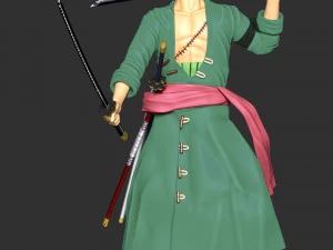 One Piece - Roronoa Zoro 3D Print Model