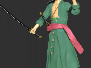 One Piece - Roronoa Zoro 3D Print Model