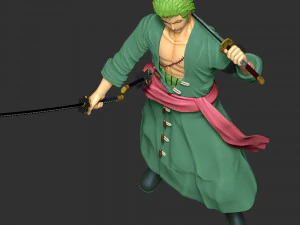 One Piece - Roronoa Zoro 3D Print Model