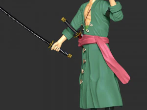 One Piece - Roronoa Zoro 3D Print Model