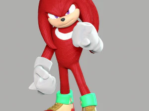 Knuckles - Kirpi Sonic 3D Baskı Modeli