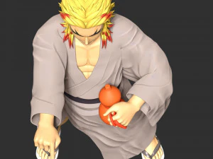 Demon Slayer - Shinjuro Rengoku 3D Print Model