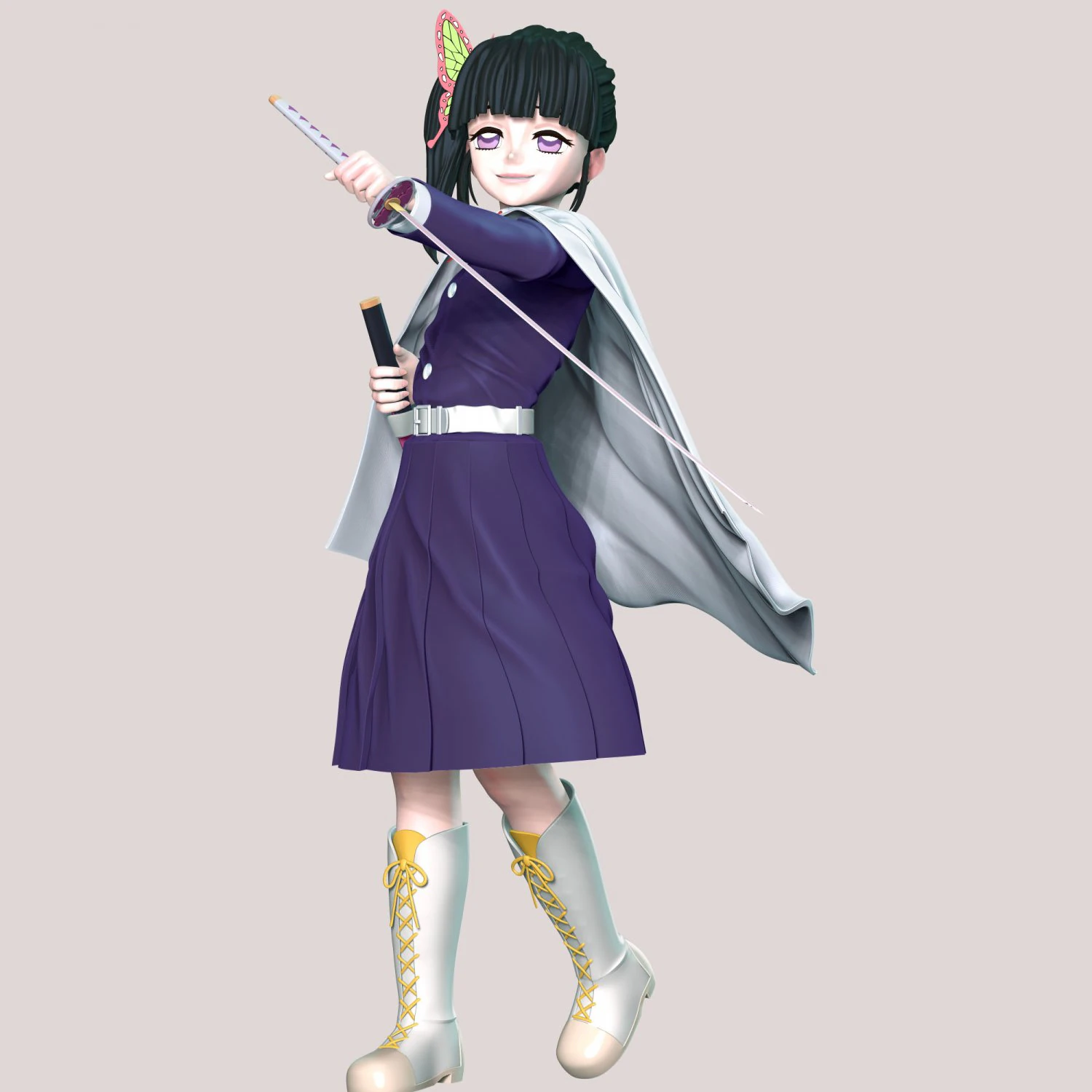 Demon Slayer - Kanao Tsuyuri 3D Print Model .c4d .max .obj .3ds .fbx .stl .blend 