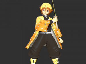 Demon Slayer - Zenitsu Agatsuma 3D प्रिंट मॉडल