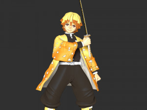 Demon Slayer - Zenitsu Agatsuma 3D प्रिंट मॉडल