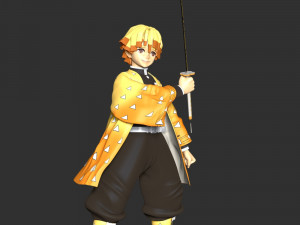 Demon Slayer - Zenitsu Agatsuma 3D प्रिंट मॉडल