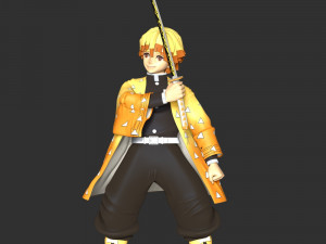 Demon Slayer - Zenitsu Agatsuma 3D प्रिंट मॉडल