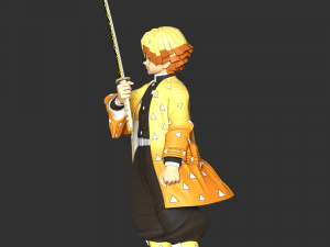 Demon Slayer - Zenitsu Agatsuma 3D प्रिंट मॉडल