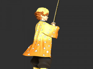 Demon Slayer - Zenitsu Agatsuma 3D प्रिंट मॉडल
