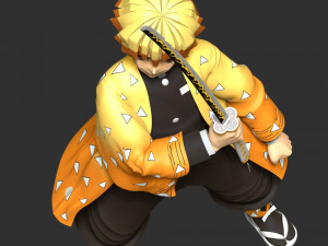 Demon Slayer - Zenitsu Agatsuma 3D प्रिंट मॉडल