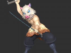 Demon Slayer - Inosuke Hashibira 3D Принт Модель