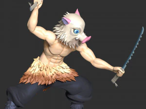 Demon Slayer - Inosuke Hashibira 3D Print Model