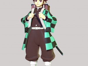 Demon Slayer - Tanjiro Kamado 3Dプリントモデル