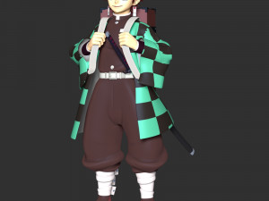 Demon Slayer - Tanjiro Kamado 3D Принт Модель