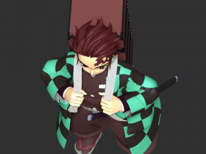 Demon Slayer - Tanjiro Kamado 3D Принт Модель