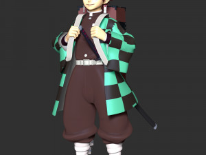 Demon Slayer - Tanjiro Kamado 3D Принт Модель