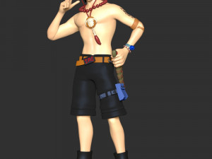 One Piece - Ace Model Cetak 3D