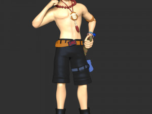 One Piece - Ace Model Cetak 3D