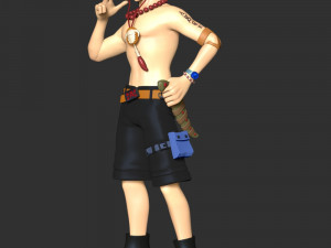 One Piece - Ace Model Cetak 3D