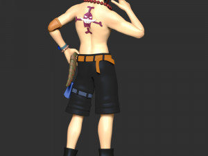One Piece - Ace Model Cetak 3D