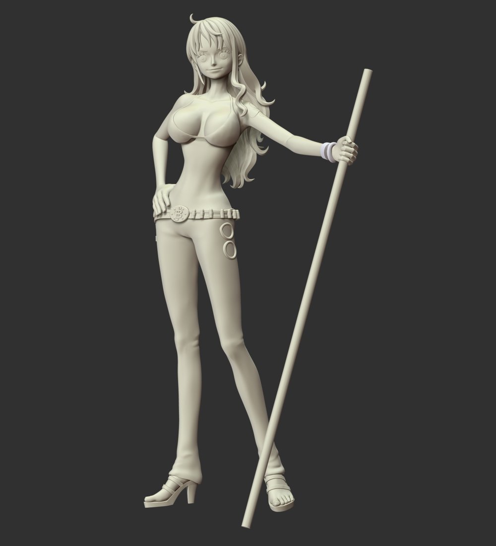 One Piece - Nami 3D Print Model in Figurines 3DExport