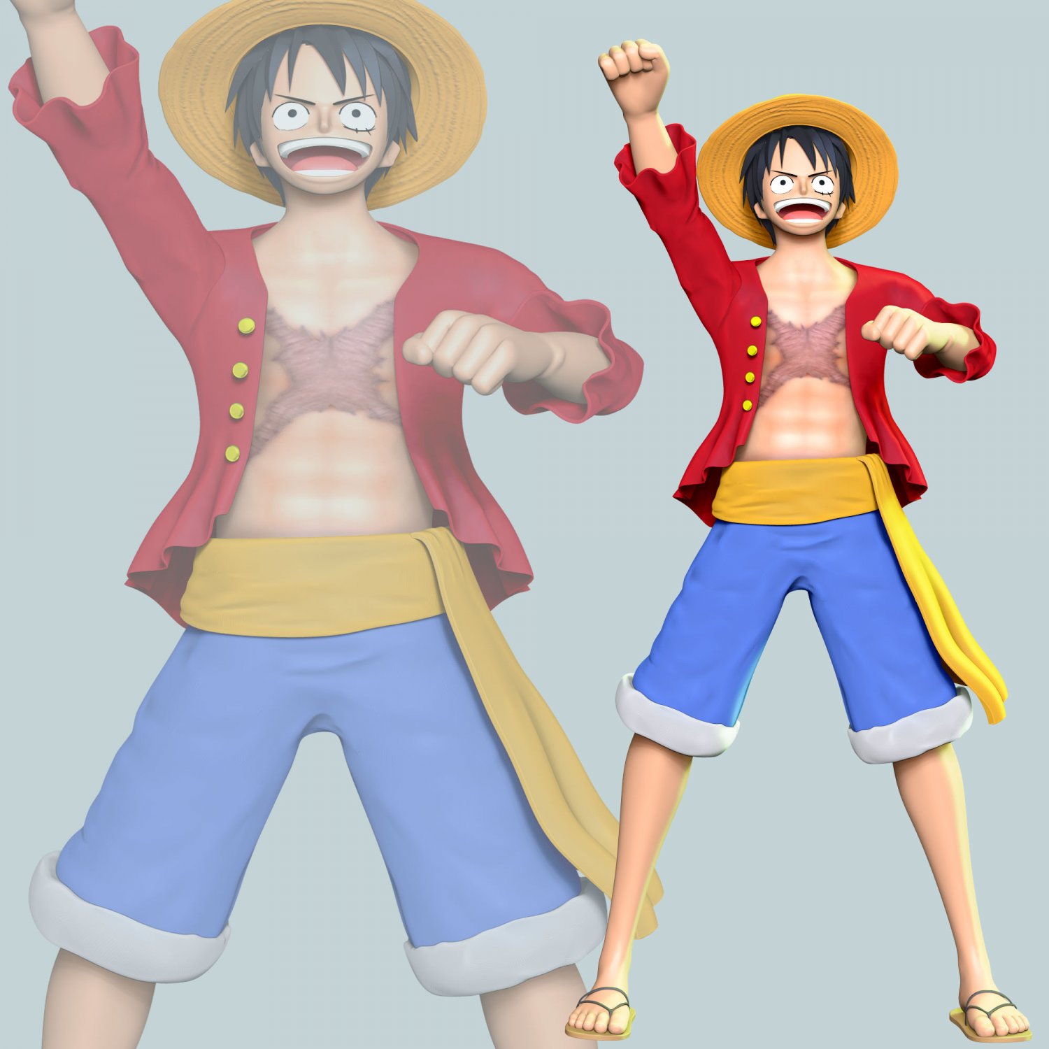 125 One Piece Luffy Gear Images, Stock Photos, 3D objects